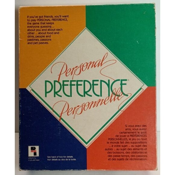 VTG 1987 Personal Preference Board Game NEW unused sealed Game pieces open box - Picture 1 of 7